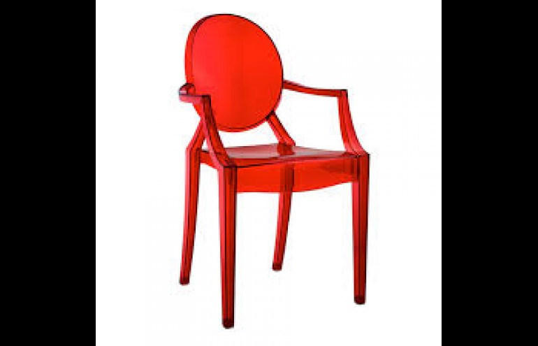 Zazoo Event Rentals Louis Ghost Armchair transparent Red