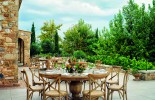 Zazoo Event Rentals: Private Dinner/French Provincial: New Exclusive Collection, Chateau στρογγυλό τραπέζι φαγητού και X-Back